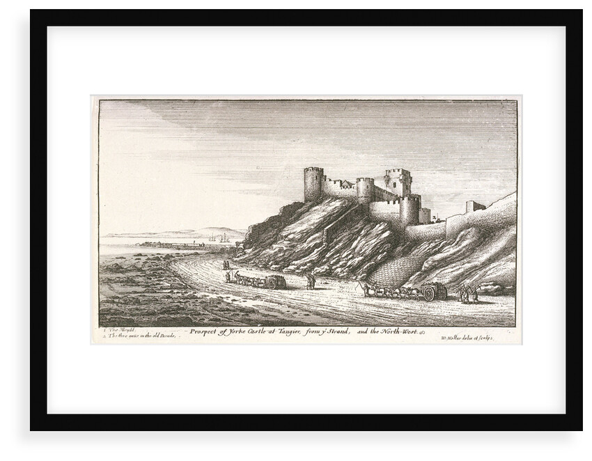 Prospect of Yorke Castle at Tangier, from y Strand, and the northwest by Wenceslaus Hollar
