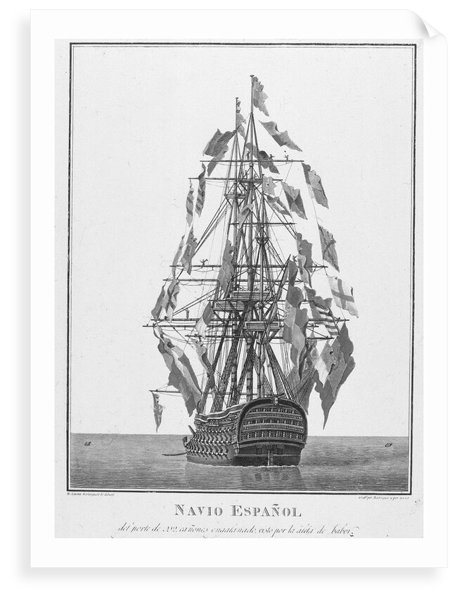 A Spanish warship by Augustin Berlinguero