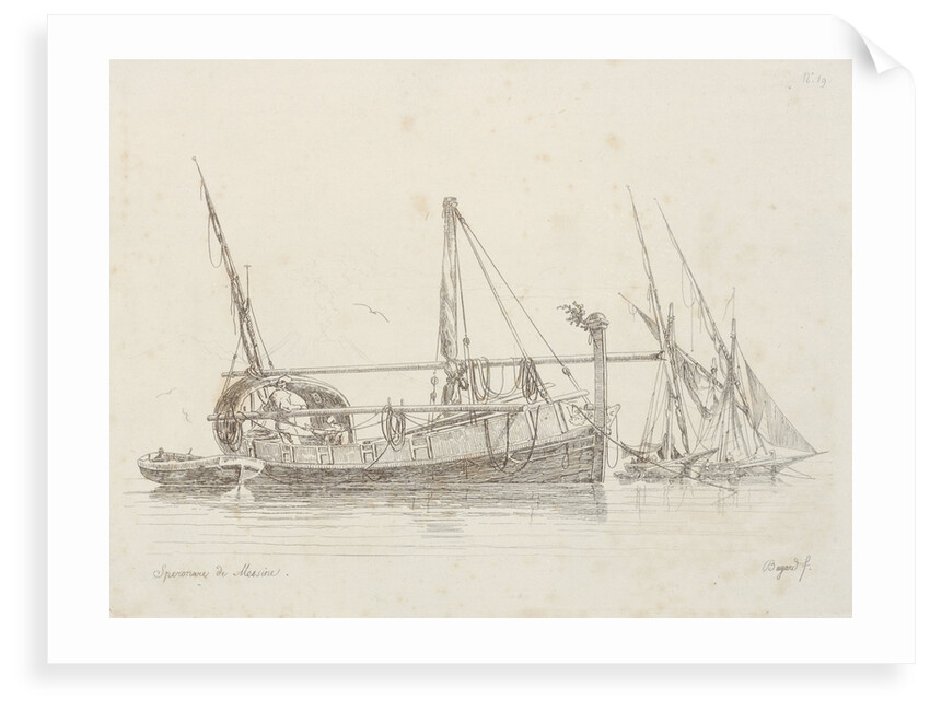 Speronare de Messine. No.19 Etudes de Batimens by Mars Henry Bayard