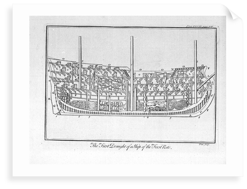The first draught of a ship of the first rate by William Henri Toms