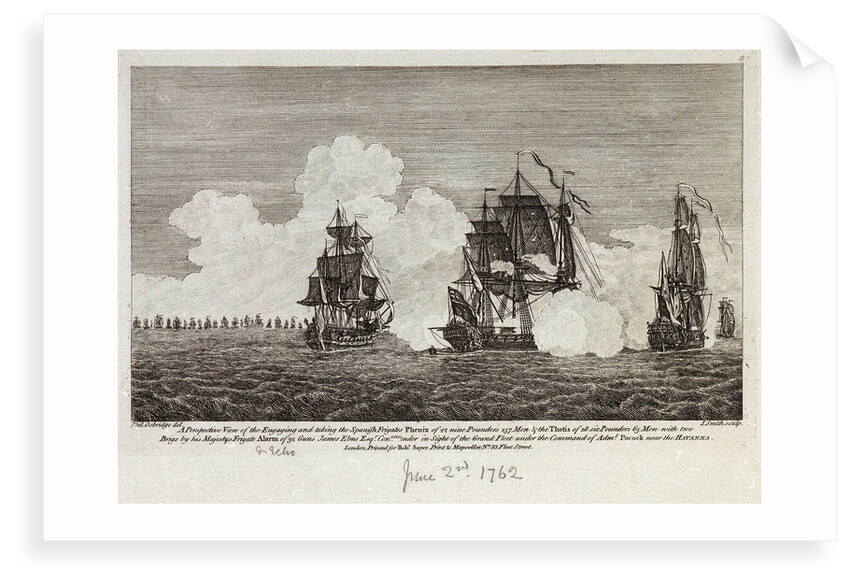 The taking of the Spanish Frigates 'Phenix' and 'Thetis' by HM frigate 'Alarm' near Havanna by Philip Osbridge