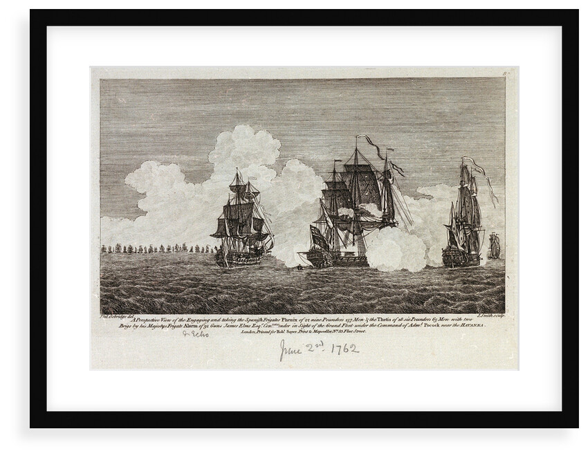 The taking of the Spanish Frigates 'Phenix' and 'Thetis' by HM frigate 'Alarm' near Havanna by Philip Osbridge