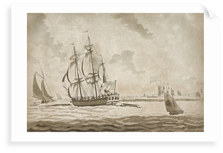 The privateer 'Active' passing Tilbury with a fresh breeze by unknown