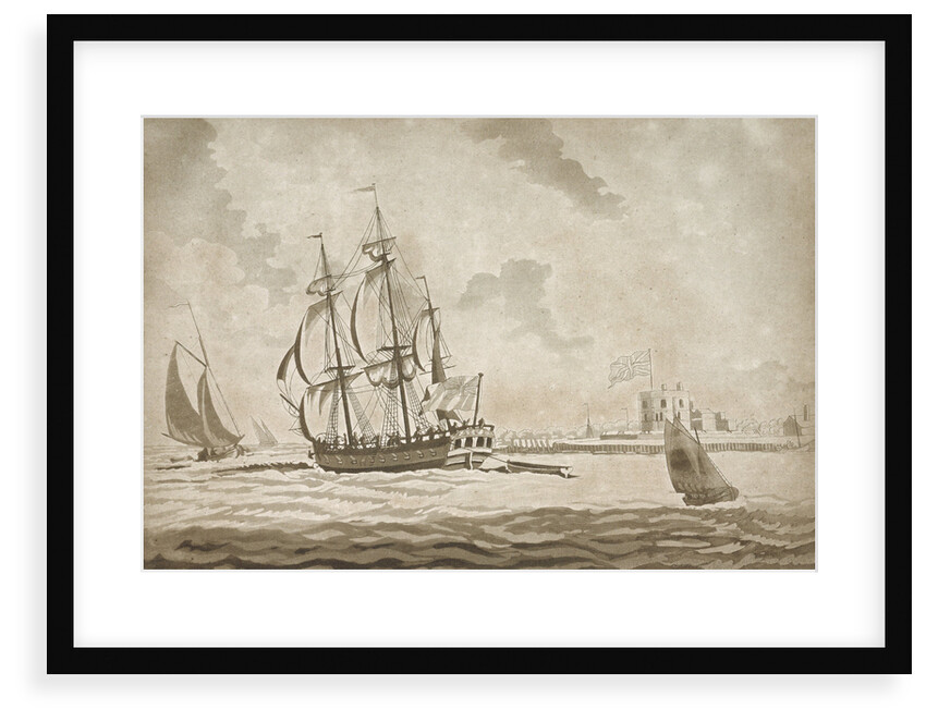 The privateer 'Active' passing Tilbury with a fresh breeze by unknown