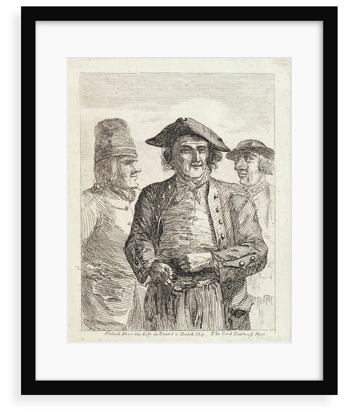 Life on board a Scotch ship. The cook, captain & mate by Paul Sandby