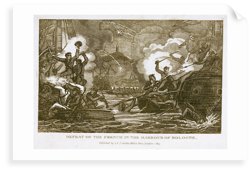 Defeat of the French in the harbour of Bologne by J. & J. Cundee (publishers)