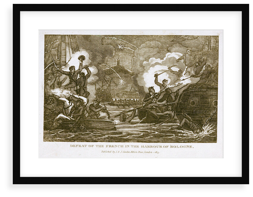 Defeat of the French in the harbour of Bologne by J. & J. Cundee (publishers)