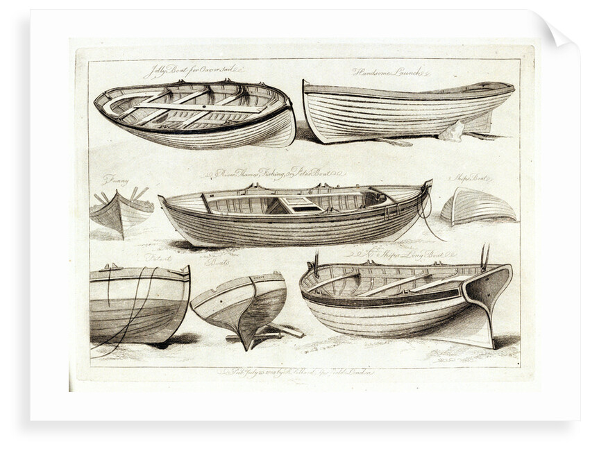 Jolly boat for oars or sail by Robert Pollard