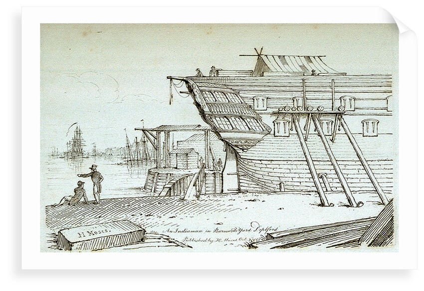 An Indiaman in Barnard's Yard Deptford by Chatfield & Coleman