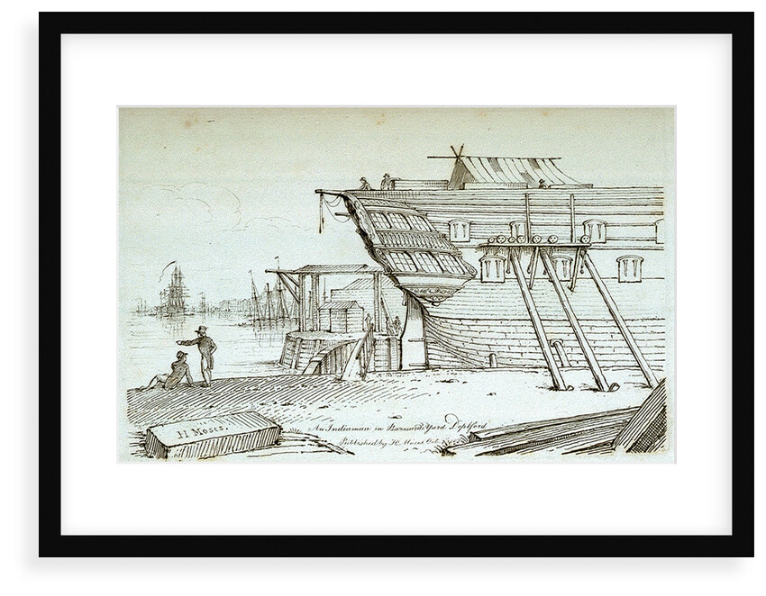 An Indiaman in Barnard's Yard Deptford by Chatfield & Coleman