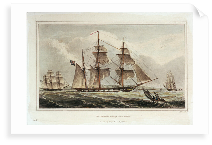 Six views of the 'Columbine' and The Experimental Squadron. Plate No. 5 by Henry Moses