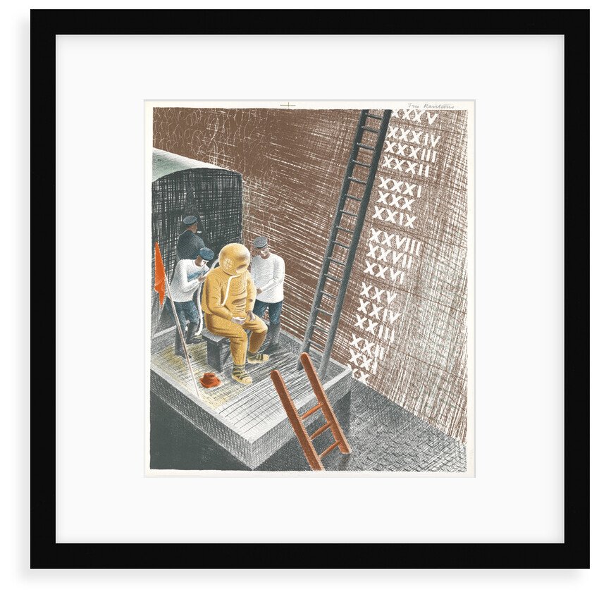 The Submarine Series: The diver by Eric Ravilious