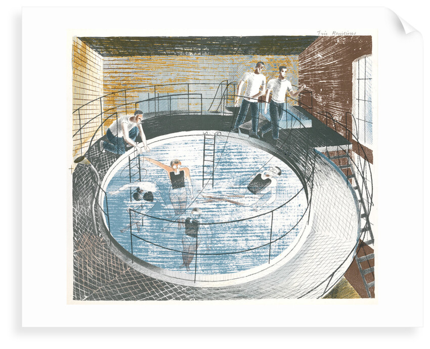 Testing diving apparatus by Eric Ravilious