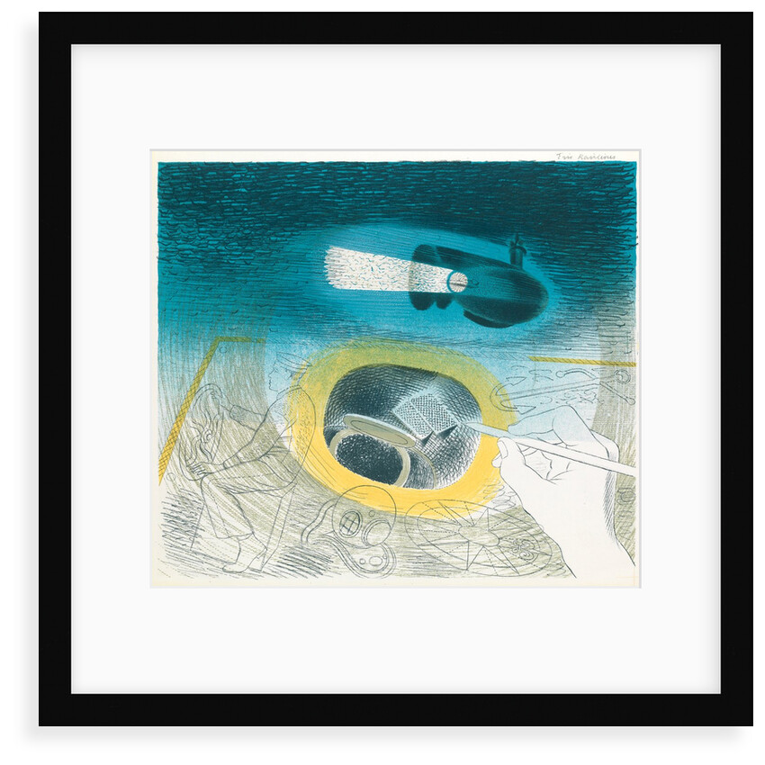 The Submarine Series: Submerged submarine by Eric Ravilious