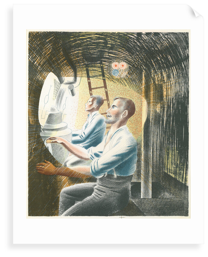 Diving controls by Eric Ravilious