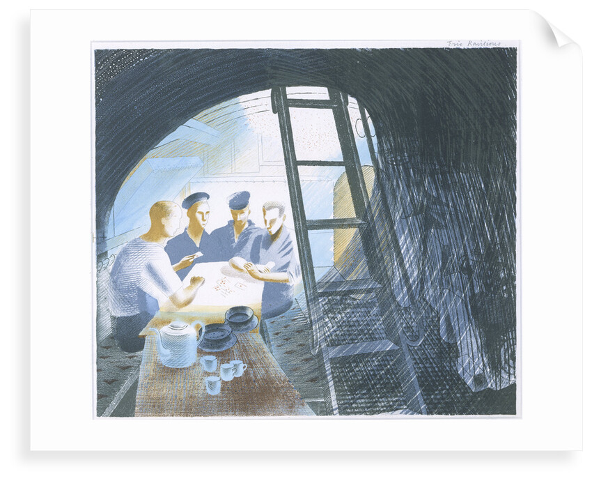 The Submarine Series: The Ward (mess) Room by Eric Ravilious