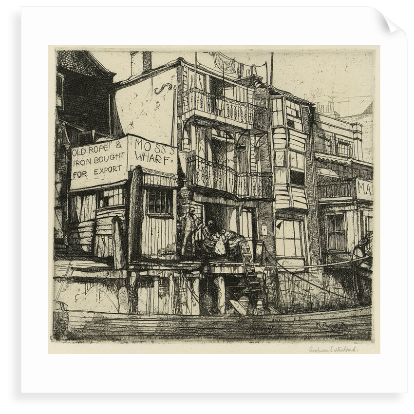 Moss's Wharf, Old Greenwich by Graham Sutherland