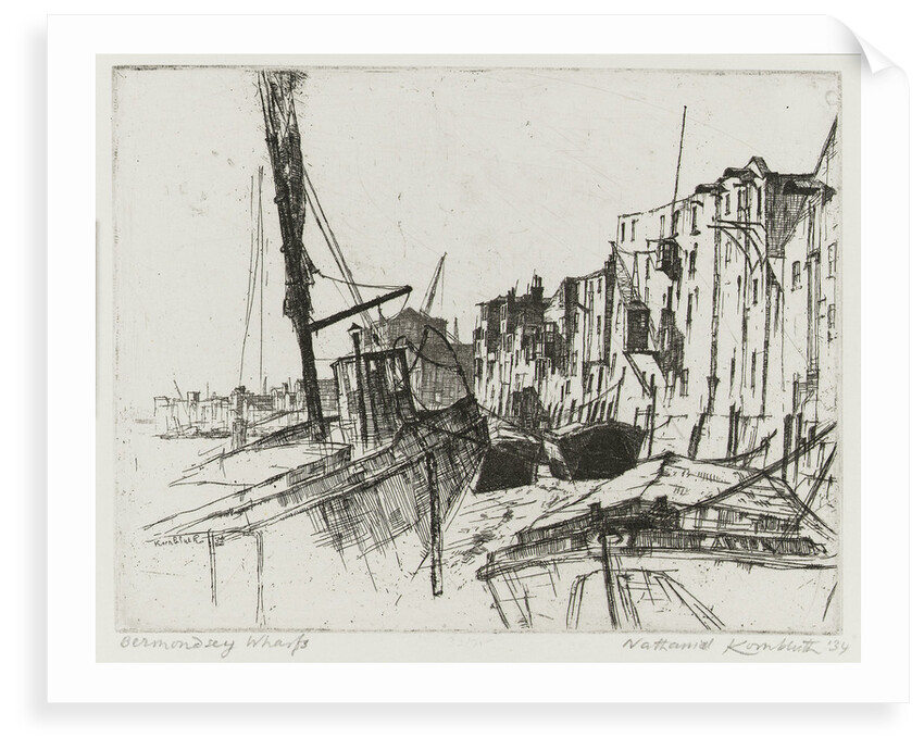 Bermondsey wharfs by Nathaniel Kornbluth