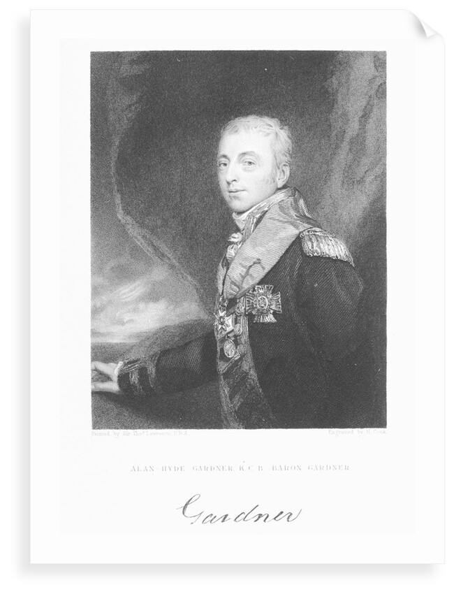 Alan-Hyde Gardner, K.C.B. Baron Gardner by Thomas Lawrence
