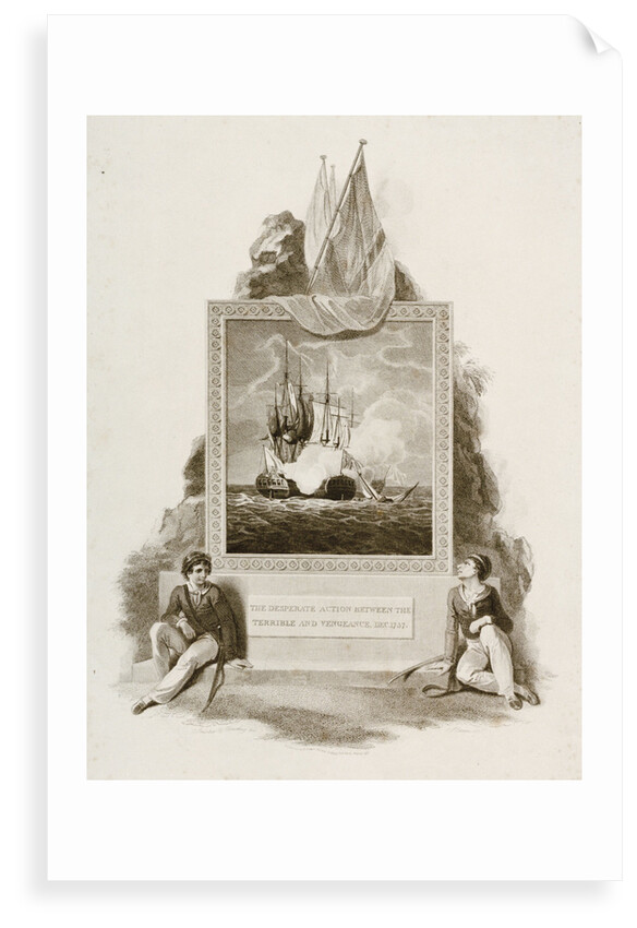 Action between the 'Terrible' and 'Vengeance', December 1757 by Robert Smirke and Robert Cleveley
