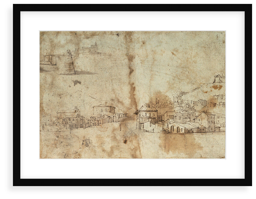 Study of a Mediterranean xebec and studies of ship sterns by Abraham Casembrodt