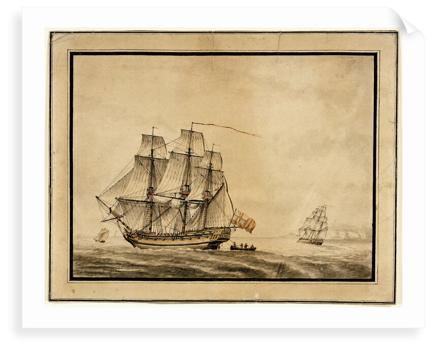 A frigate close-hauled by Unknown