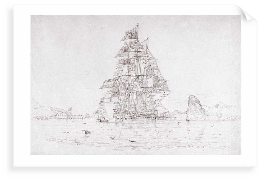 A frigate dressed overall by British School