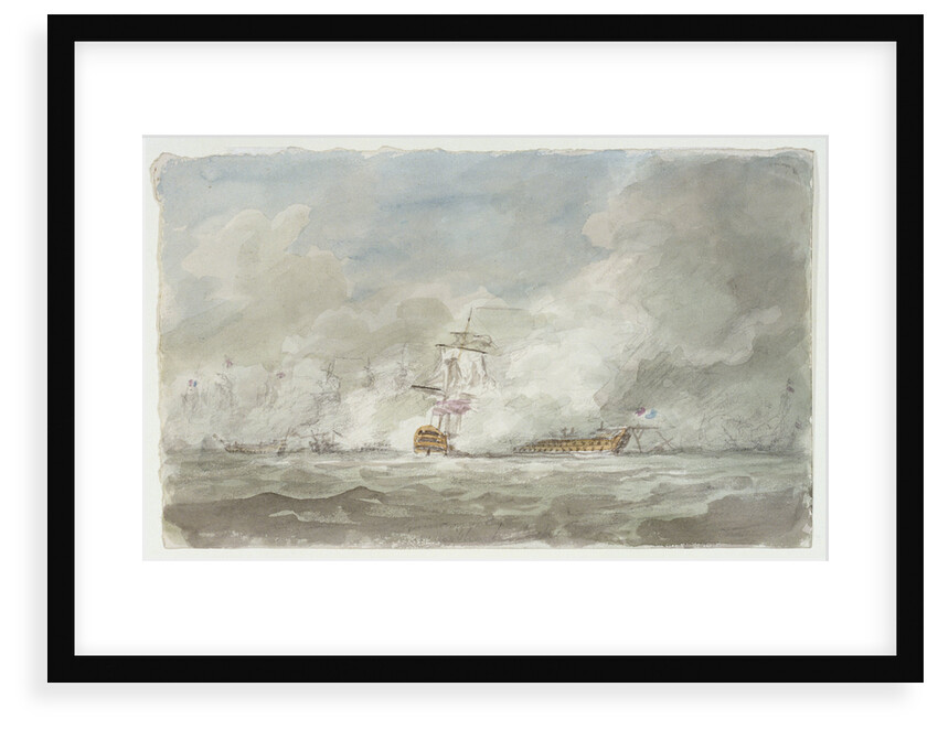 Battle of the First of June 1794, le 'Juste' and 'Invincible' by Nicholas Pocock