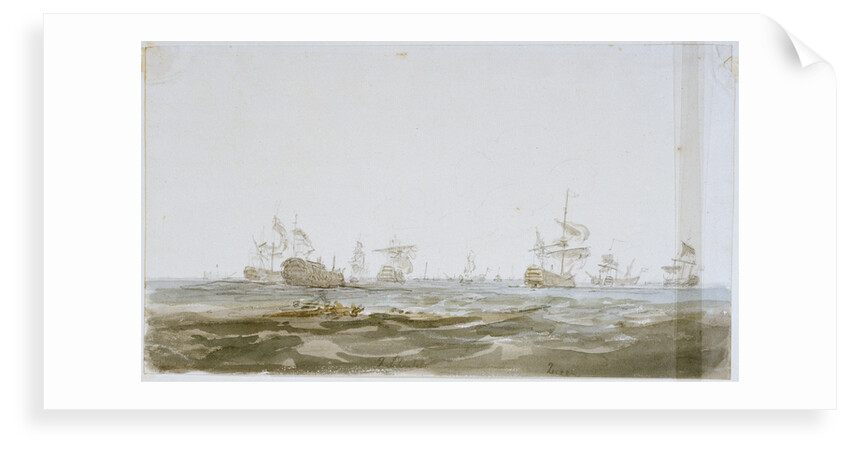 The Battle of the Glorious First of June, 1794; the 'Queen Charlotte' and 'Queen' after the battle by Nicholas Pocock