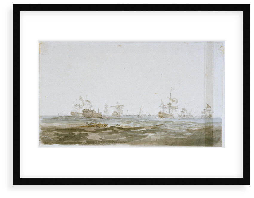 The Battle of the Glorious First of June, 1794; the 'Queen Charlotte' and 'Queen' after the battle by Nicholas Pocock