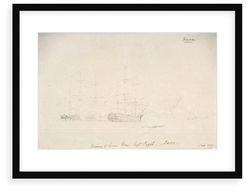 Romney 50 Guns Hon: Capt. Paget - Morea by Nicholas Pocock