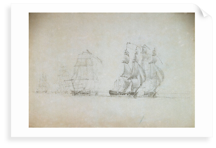 Warren's Action off Ireland, 12 October 1798 by Nicholas Pocock