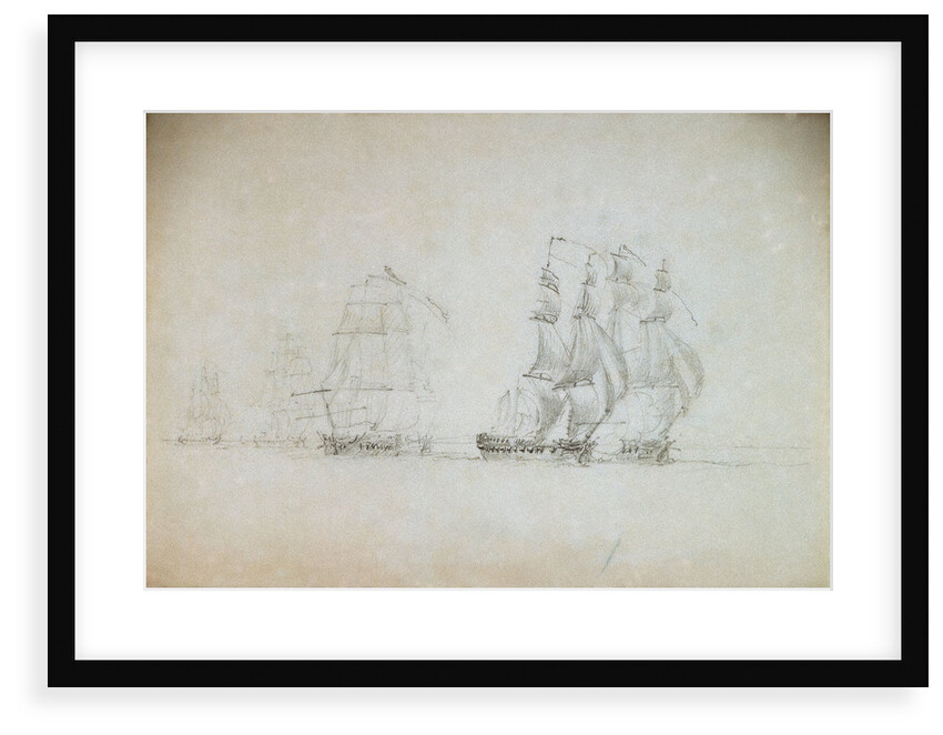 Warren's Action off Ireland, 12 October 1798 by Nicholas Pocock