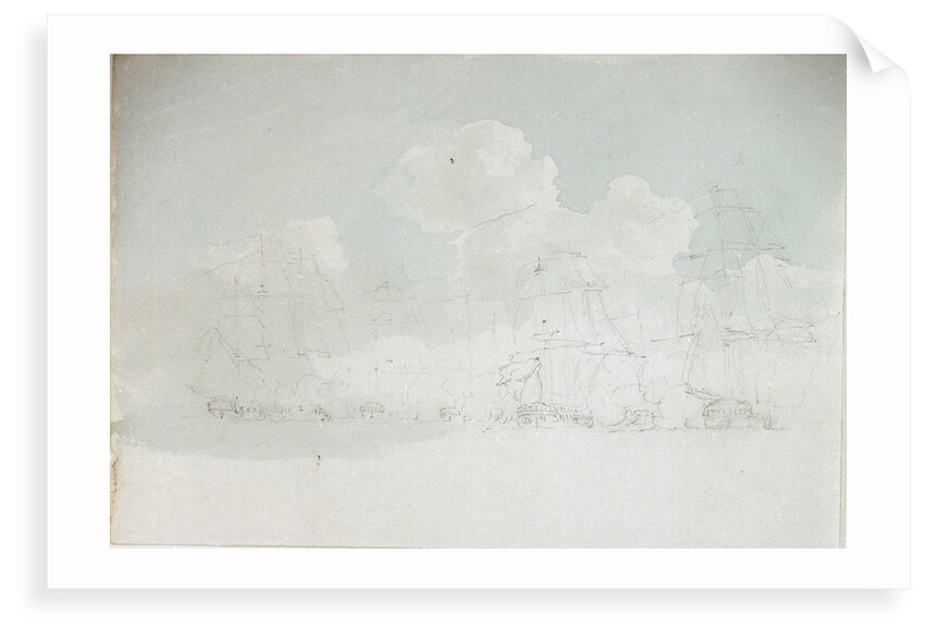 Warren's Action off Ireland, 12 October 1798 by Nicholas Pocock
