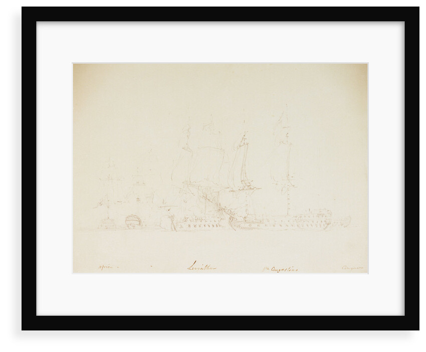 The Battle of Trafalgar, 21 October 1805: The 'Leviathan' boards the 'Augustino' by Nicholas Pocock