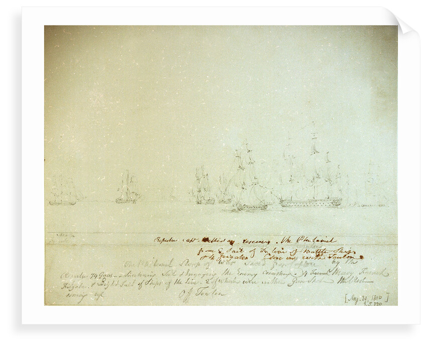 Captain Halliday of the 'Repulse' rescuing the 'Philomel' by Nicholas Pocock