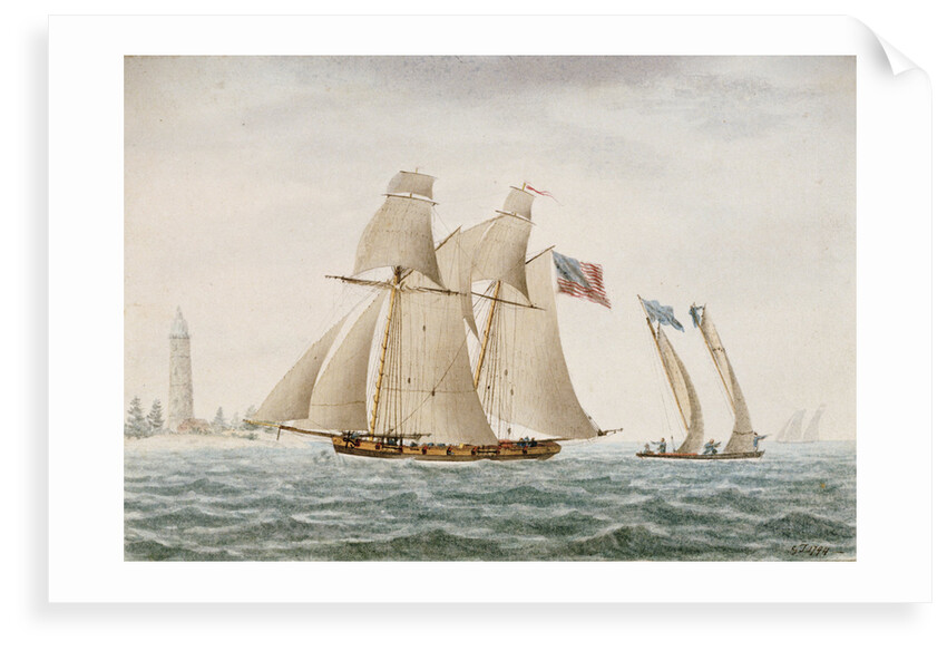 American schooner 'Thetis' in 1794 - Coast of Virginia by G. T.