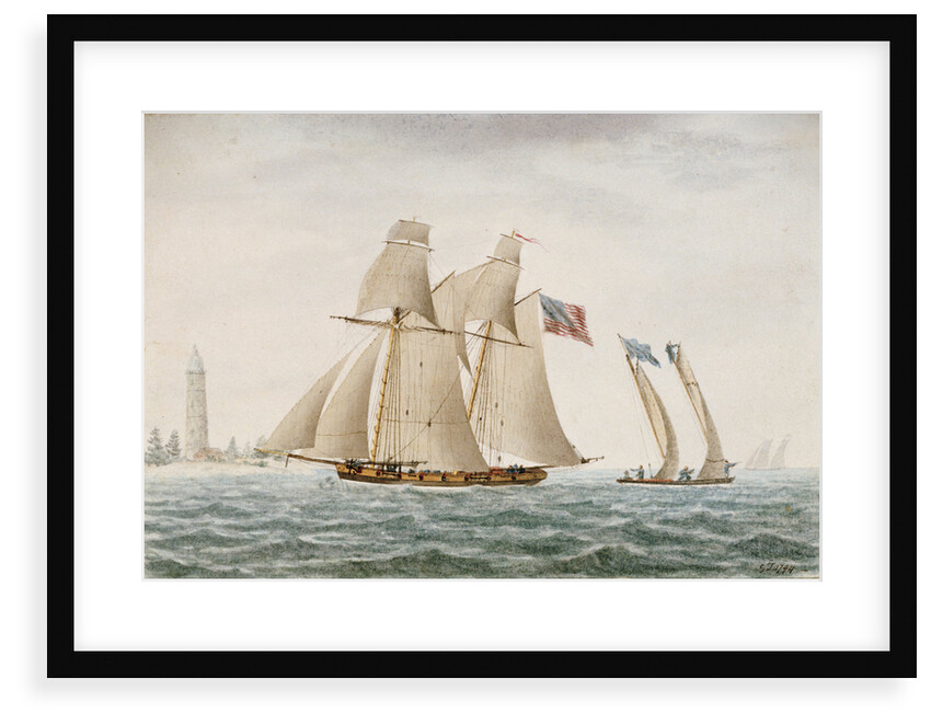 American schooner 'Thetis' in 1794 - Coast of Virginia by G. T.