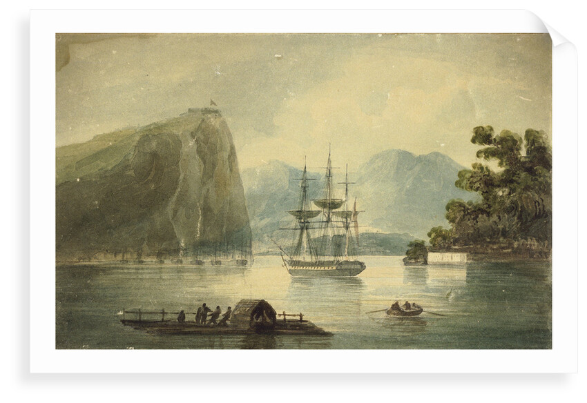 HMS 'Spartan' at Quebec, Heights of Abraham, E.R Brenton Feat 1818 by Edward Pelham Brenton