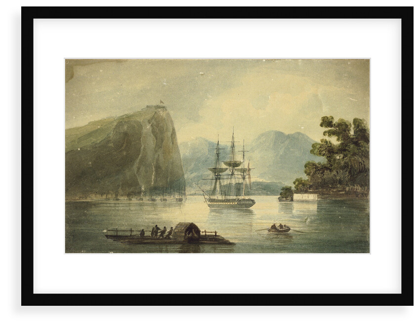 HMS 'Spartan' at Quebec, Heights of Abraham, E.R Brenton Feat 1818 by Edward Pelham Brenton