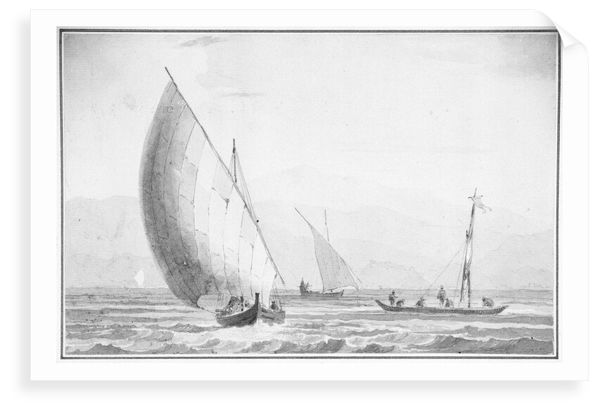 Indian sailing boats by Thomas Daniell