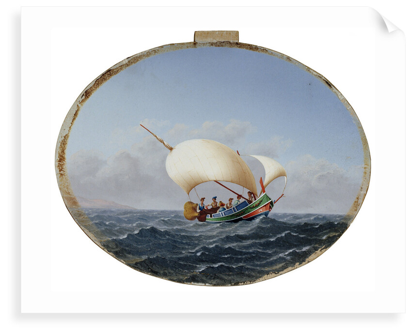 Lateen-rigged fishing boat, Gozo by Maltese School