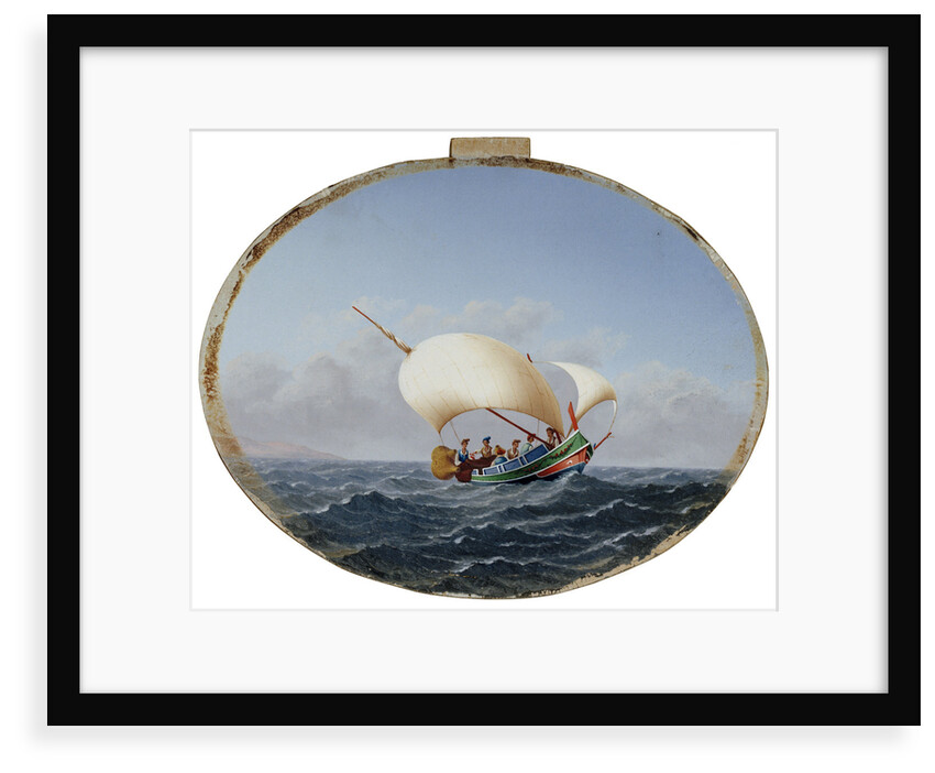 Lateen-rigged fishing boat, Gozo by Maltese School