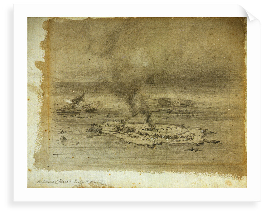 Study for a painting of wreck reef by William Westall
