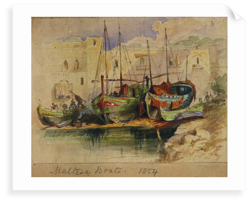 Maltese boats, 1854 by Col. Wilkinson