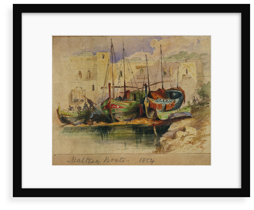 Maltese boats, 1854 by Col. Wilkinson