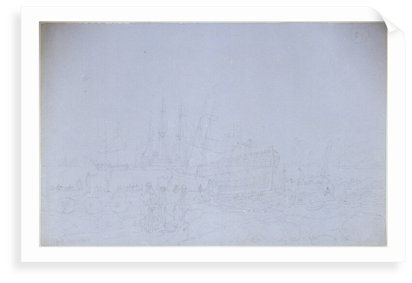 Boatbuilding, possibly in the West Country by William Parrott