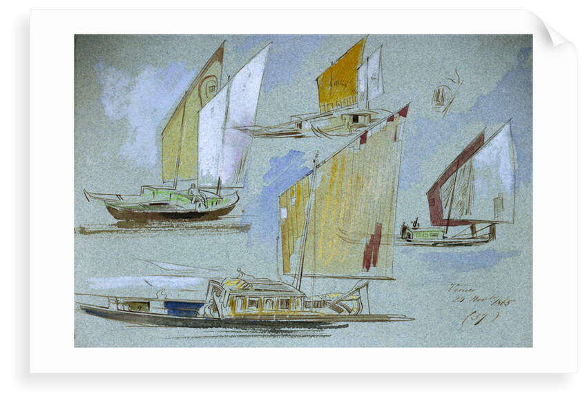 Studies of Venetian craft by Edward Lear