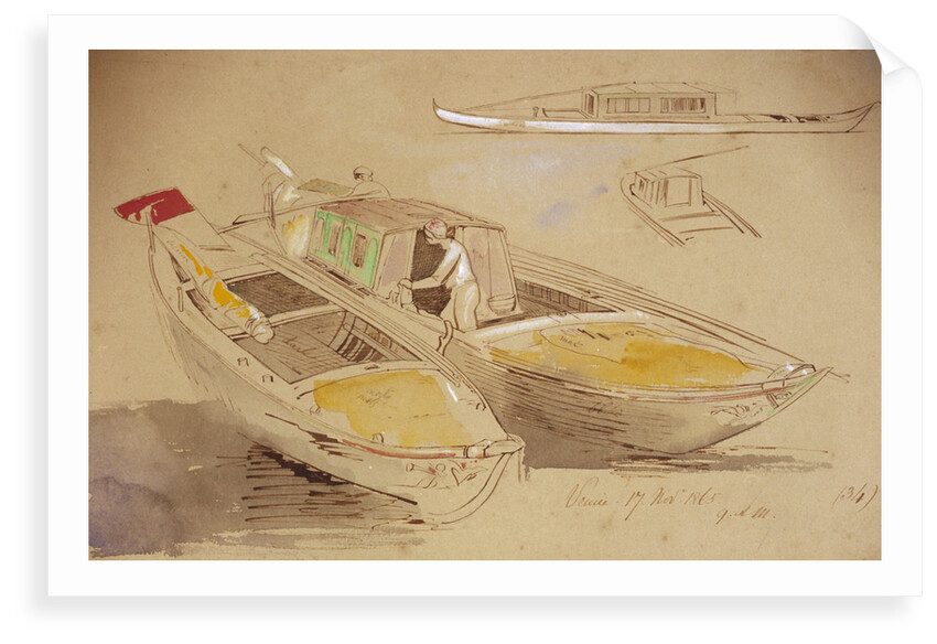 Studies of Venetian craft by Edward Lear