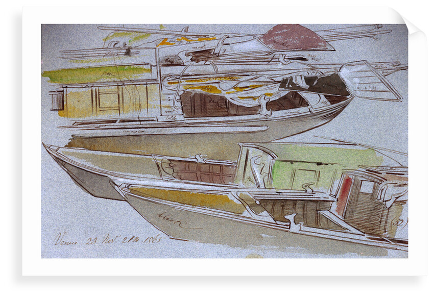 Studies of Venetian craft by Edward Lear